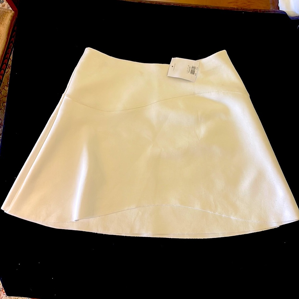 White Topshop High Waisted A-Line Skirt